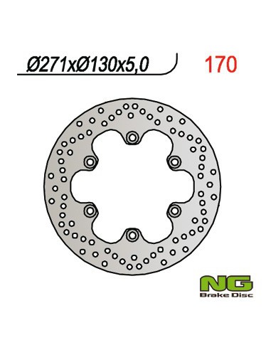 NG TARCZA HAMULCOWA PRZÓD KAWASAKI GPZ 500 S (90-03), GPZ 900R, GPZ600/750/900 (271x130x5) (6X10,5MM)