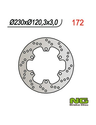 NG TARCZA HAMULCOWA PRZÓD KAWASAKI KMX 125 (86-03) (230X120X4) 6 OTWORÓW ŚR.10,5