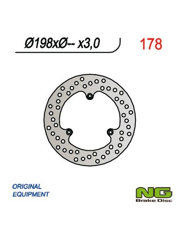 NG TARCZA HAMULCOWA PRZÓD KTM 60/65/85 SX (198x-x3)