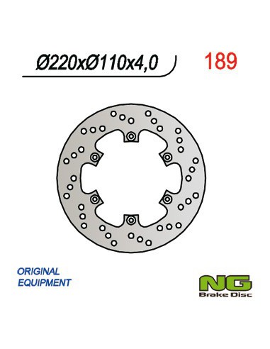 NG TARCZA HAMULCOWA TYŁ APRILIA 50 RX 92-05, PEGASO 50, BETA 200/350/400 (220x110x4)