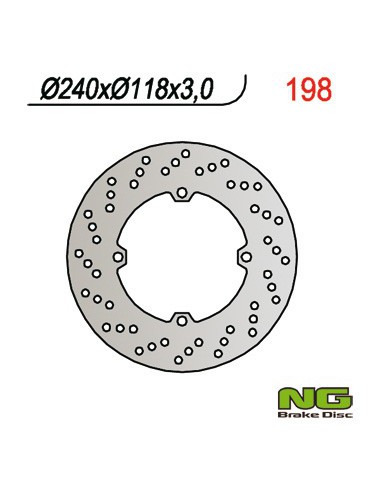 NG TARCZA HAMULCOWA PRZÓD HONDA CR 125/250 (89) (240x118x3)