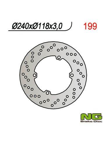 NG TARCZA HAMULCOWA PRZÓD HONDA CR 125/250 (90) (240x118x3)