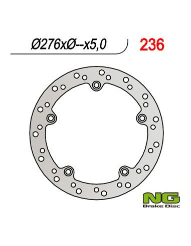 NG TARCZA HAMULCOWA TYŁ BMW R 850/1100/1150/1200 (276x-x5) (5x10,5mm)