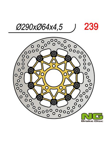 NG TARCZA HAMULCOWA PRZÓD SUZUKI GSX600/750F, GSF600 '95-'04, SV650 '99-'02 (290x64x4,5) PŁYWAJĄCA