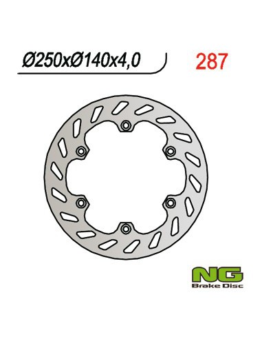 NG TARCZA HAMULCOWA PRZÓD APRILIA RX 50`03-06, ETX 125`85-90, RX 125`89-00 (250X140X4)