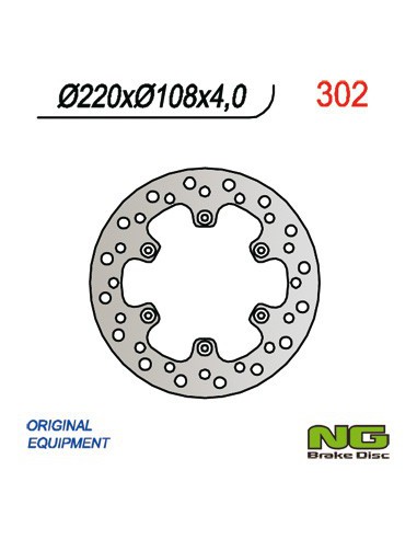 NG TARCZA HAMULCOWA TYŁ GAS GAS 94-99 (220x108x4 / 3,5 / 4)