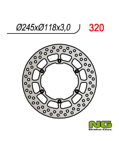 NG TARCZA HAMULCOWA PRZÓD YAMAHA YZ/YZF/WRF (245x118x3) (6X6,5MM)