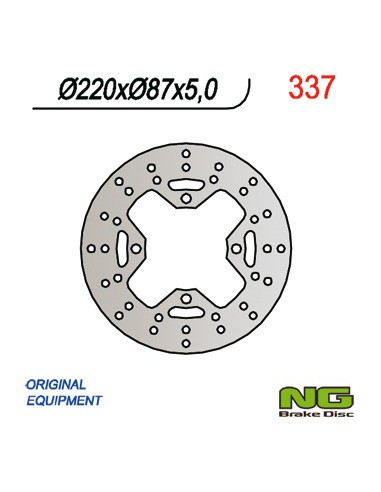 NG TARCZA HAMULCOWA TYŁ CAGIVA RAPTOR 650/1000 (220X87X5) (4X10,5MM)