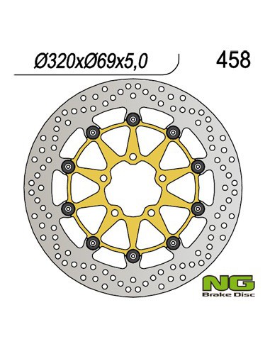 NG TARCZA HAMULCOWA PRZÓD SUZUKI GSXR600/750 '97-'03, GSXR1000 '00-'04, TL1000, GSXR1300 HAYABUSA '99-07 (320x69x5) PŁYWAJĄCA