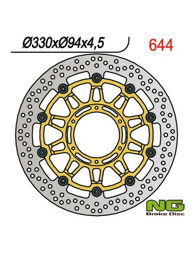 NG TARCZA HAMULCOWA PRZÓD HONDA CBR 900/929/954 RR 00-03 (330x94x4,5) PŁYWAJĄCA