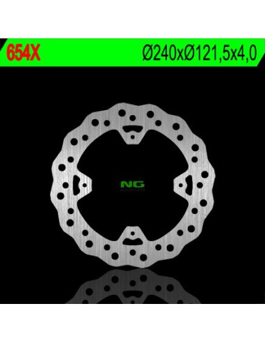 NG TARCZA HAMULCOWA TYŁ HONDA CR 125/250 '02-07, CRF 250/450R '04-'21 (240X121,5X4) WAVE