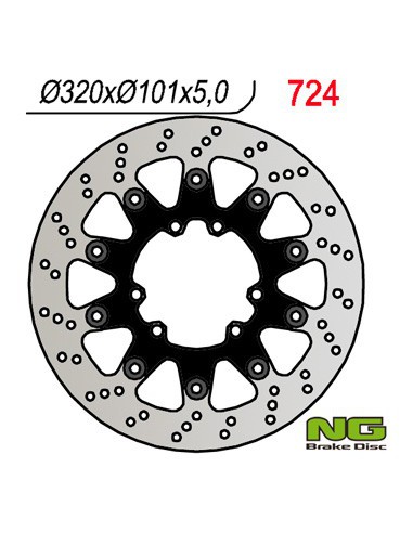 NG TARCZA HAMULCOWA PRZÓD HONDA CR/CRF 320 MM PŁYWAJĄCA (320x5)