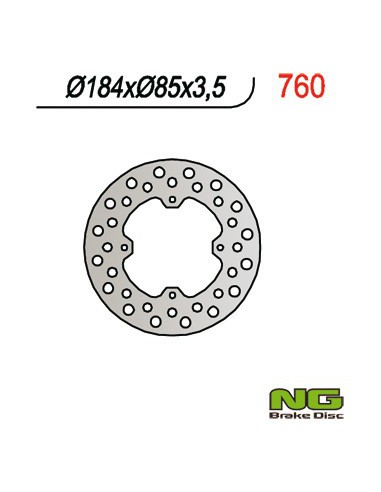 NG TARCZA HAMULCOWA TYŁ KAWASAKI, SUZUKI RM 80/85 (86-04) (184x85x3,5)