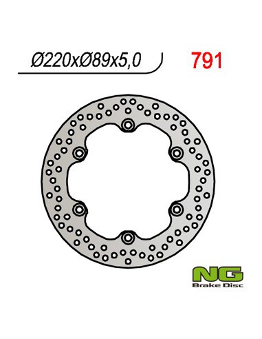 NG TARCZA HAMULCOWA TYŁ SUZUKI GSXR/ SV/ TL (220x89x5) (5X10,5MM)