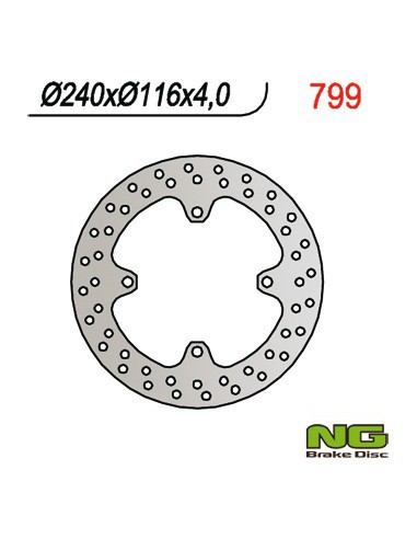 NG TARCZA HAMULCOWA TYŁ KAWASAKI KX 125/250 (03-08), KXF 250 (04-19), 450 (05-19), SUZUKI RMZ 250 (04-06) (240X116X4) 4 OTWORY O