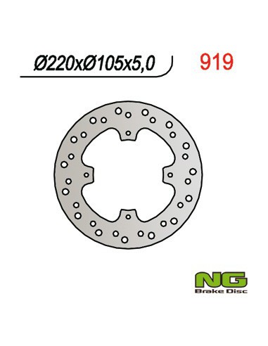 NG TARCZA HAMULCOWA TYŁ HONDA NX 650 DOMINATOR '92-04, NX 500 '92-'99, SLR 650 '96-17, FMX 650 '05-06, FX 650 VIGOR '99-02