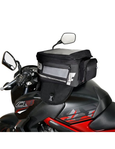 OXFORD TORBA NA ZBIORNIK MOTOCYKLA TANK BAG F1 TANK BAG LARGE 35L MAGNETIC (MAGNES) KOLOR CZARNY POJEMNOŚĆ 35L (ZASTĘPUJE OL431