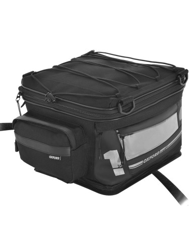 OXFORD TORBA NA TYLNE SIEDZENIE MOTOCYKLA F1 TAIL PACK LARGE 35L , KOLOR CZARNY POJEMNOŚĆ KOMPLETU 35L/48L (ZASTĘPUJE OL436)