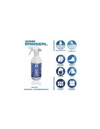 OXFORD ŚRODEK DO IMPREGNACJI WODOODPORNEJ MATERIAŁÓW TEKSTYLNYCH RAIN SEAL 500ML, WATERPROOFING SPRAY