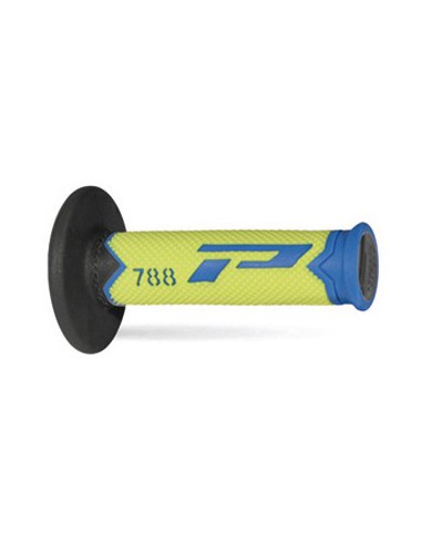 PROGRIP MANETKI PG788 OFF ROAD (22+25MM, DŁ.115MM) KOLOR JASNY NIEBIESKI/ŻÓŁTY FLUO/CZARNY (TRÓJSKŁADNIKOWE) (788-279)