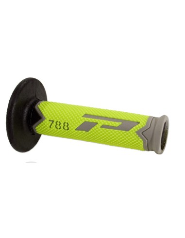 PROGRIP MANETKI PG788 OFF ROAD (22+25MM, DŁ.115MM) KOLOR SZARY/ŻÓŁTY FLUO/ CZARNY (TRÓJSKŁADNIKOWE) (788-254) (PG788/22)