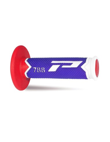 PROGRIP MANETKI PG788 OFF ROAD (22+25MM, DŁ.115MM) KOLOR BIAŁY/NIEBIESKI/CZERWONY (TRÓJSKŁADNIKOWE) (788-227) (PG788/20)