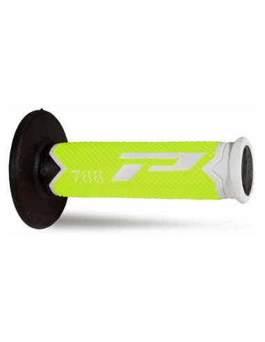 PROGRIP MANETKI PG788 OFF ROAD (22+25MM, DŁ.115MM) KOLOR BIAŁY/ŻÓŁTY FLUO/CZARNY (TRÓJSKŁADNIKOWE) (788-303) - PROMOCJA - STD