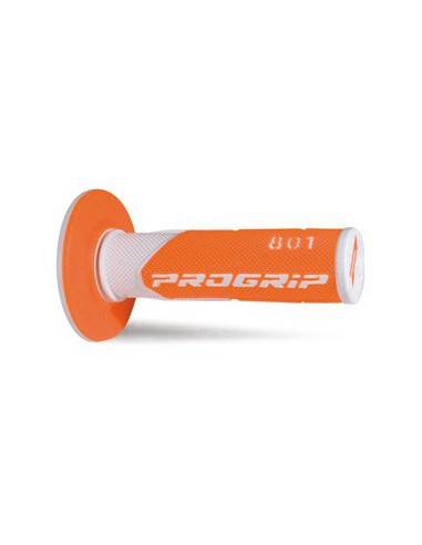 PROGRIP MANETKI PG801 OFF ROAD (22+25MM, DŁ.115MM) KOLOR BIAŁY/POMARAŃCZOWY FLUO (DWUSKŁADNIKOWE) (PG801WH/ORF) (801-242)