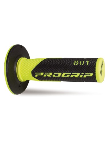 PROGRIP MANETKI PG801 OFF ROAD (22+25MM, DŁ.115MM) KOLOR ŻÓŁTY FLUO/CZARNY (DWUSKŁADNIKOWE) (801-204) (PG801YLF/BK)