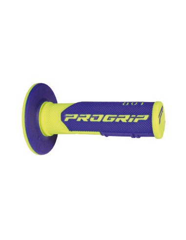 PROGRIP MANETKI PG801 OFF ROAD (22+25MM, DŁ.115MM) KOLOR ŻÓŁTY FLUO/NIEBIESKI (DWUSKŁADNIKOWE) (801-252) (PG801YLF/BL)