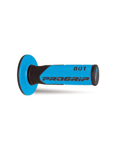 PROGRIP MANETKI PG801 OFF ROAD (22+25MM, DŁ.115MM) KOLOR CZARNY/JASNY NIEBIESKI (DWUSKŁADNIKOWE) (PG801) (801-286)