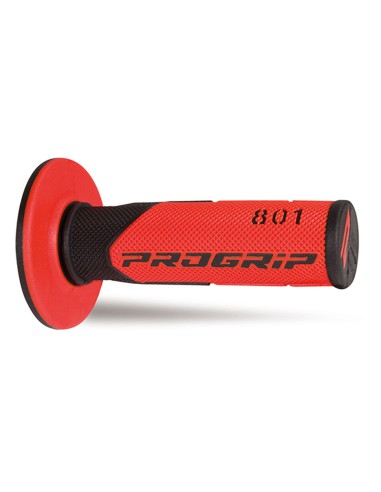 PROGRIP MANETKI PG801 OFF ROAD (22+25MM, DŁ.115MM) KOLOR CZARNY/CZERWONY (DWUSKŁADNIKOWE) (PG801BK/RD) (801-125)