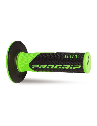 PROGRIP MANETKI PG801 OFF ROAD (22+25MM, DŁ.115MM) KOLOR ZIELONY FLUO/CZARNY (DWUSKŁADNIKOWE) (801-295) (PG801GRF/BK)