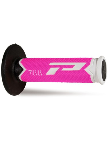 PROGRIP MANETKI PG788 OFF ROAD (22+25MM, DŁ.115MM) KOLOR BIAŁY/RÓŻOWY FLUO/ CZARNY (TRÓJSKŁADNIKOWE) (788-302) (PG788/13)