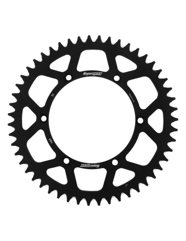 SUPERSPROX ZĘBATKA TYLNA ALUMINIOWA 7075-T6 (ERGAL) 489 51 KAWASAKI KX/KXF 84-18 (JTR460.51) KOLOR CZARNY