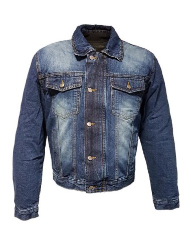 ROLEFF WIELKA PROMOCJA KURTKA KRÓTKA JEANS ARAMID MODEL RO1515 KOLOR NIEBIESKI ROZMIAR L