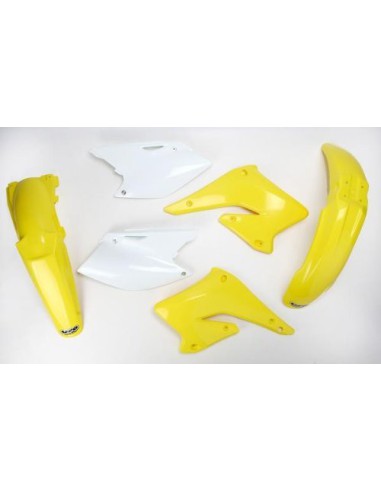 UFO KOMPLET PLASTIKÓW SUZUKI RMZ 250 '04-'06 KOLOR OEM (BIAŁY/ŻÓŁTY) (SU403E999)