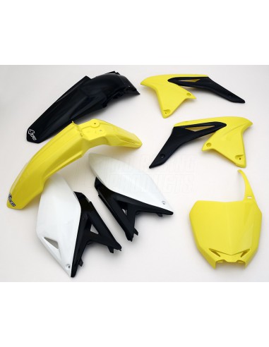 UFO KOMPLET PLASTIKÓW SUZUKI RMZ 250 '10-'18 KOLOR OEM '13 (ŻÓŁTY/CZARNY) (SU415E999)