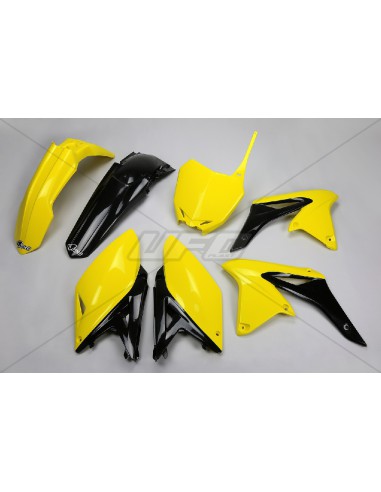 UFO KOMPLET PLASTIKÓW SUZUKI RMZ 250 '10-'18 KOLOR OEM '14-'16 (ŻÓŁTY/CZARNY) (SU416E999)