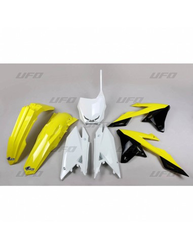 UFO KOMPLET PLASTIKÓW SUZUKI RMZ 250 '19-'24, RMZ 450 '18-'24 KOLOR OEM (ŻÓŁTY/CZARNY) (SU418E999)