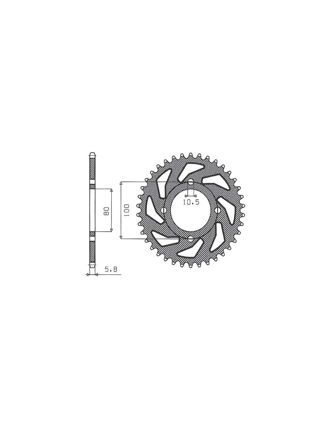 SUNSTAR ZĘBATKA TYLNA 819 41 SUZUKI GZ 250 MARAUDER (99-10