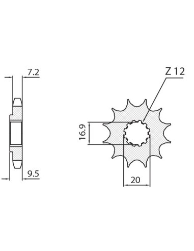 SUNSTAR ZĘBATKA PRZEDNIA 2084 14 KTM SX 85 '04-'18 (JTF1907.14) (ŁAŃC. 428) (208414JT)