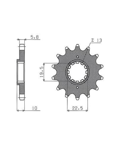 SUNSTAR ZĘBATKA PRZEDNIA 435 15 SUZUKI DR 350/DRZ 400 (JTF432.15) (ŁAŃC. 520) (43515JT)