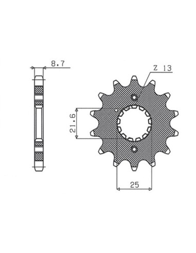 SUNSTAR ZĘBATKA PRZEDNIA 513 18 SUZUKI GSF 1250 '07-'13, GSX 1400 '01-'08 (JTF513.18) (ŁAŃC. 530) (51318JT)