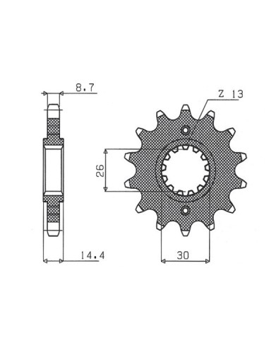 SUNSTAR ZĘBATKA PRZEDNIA 339 17 HONDA CBR 1100 XX '97-'07, CBR 1000F (JTF339.17) (ŁAŃC. 530) (33917JT)