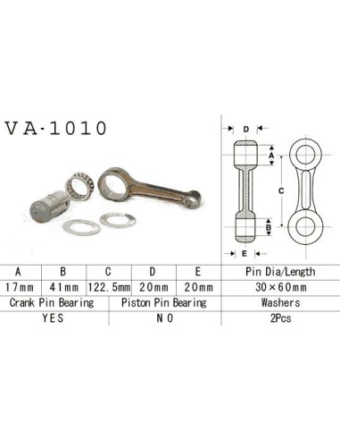 VESRAH KORBOWÓD HONDA TRX 300 '88-'00, TRX 300EX '93-'08 (VA1010) (MADE IN JAPAN)