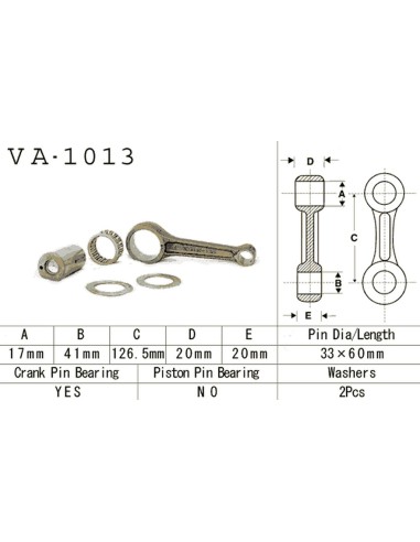 VESRAH KORBOWÓD HONDA TRX 250X '87-'92 (VA1013) 4T (MADE IN JAPAN)