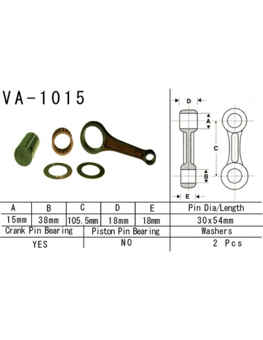 VESRAH KORBOWÓD HONDA TRX 250 TE FOURTRAX RECON '09-'19 (VA1015) (MADE IN JAPAN)