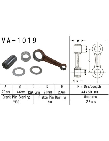 VESRAH KORBOWÓD HONDA TRX500 FA/FG '01-'13 (FOURTRAX, FOREMAN, RUBICON) (VA1019) (MADE IN JAPAN)