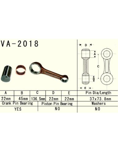 VESRAH KORBOWÓD YAMAHA YFM 660 (YFM660) RAPTOR '02-'05, GRIZZLY YFM 660 (YFM660) '02-'08 (VA2018) (MADE IN JAPAN)